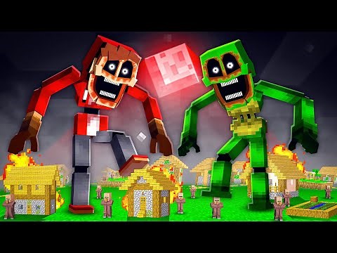 JJ and Mikey Become Giant MIMIC - Maizen Minecraft Animation