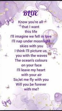 💙 Blue 💙#lyrics #trending #music #guitar #lyrics #songlyrics 💗