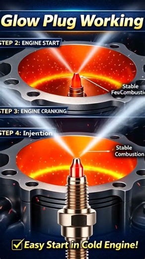 How glow plug works in diesel engine #automobile #ytshorts