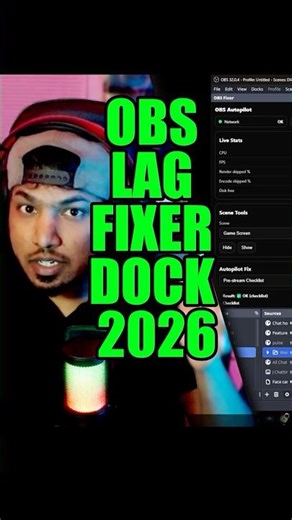 One Click Fix for OBS Lag #streaming #obs #tutorial