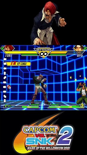 Orochi Iori C Groove Stun Combo Capcom vs SNK 2 #capcomvssnk2