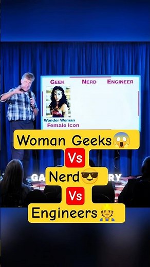 Women: Geeks vs Nerds vs Engineers 👩‍💻⚙️ | Don McMillan nerdiest comedy #powerpoint #comedyshorts