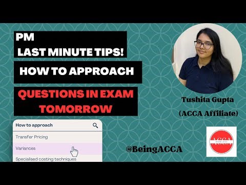 ACCA PM Exam Last Minute Tips and Tricks | ACCA Exams | ‪@beingacca‬