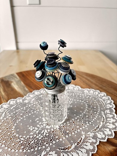 Button Flower Bouquet - Etsy