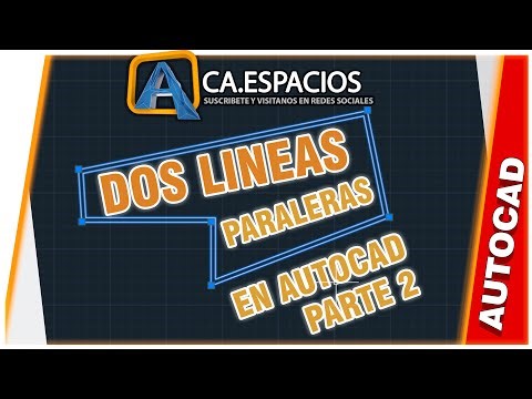 DOS LINEAS PARALELAS EN AUTOCAD, MULTILINEA | MULTILINE | MLINE| ACAESPACIOS