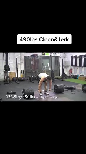 Clarence Kennedy 222.5kg/490lbs Clean & Jerk Workout