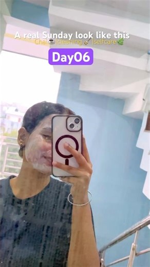 Day06 *A real Sunday looks like this Chai☕ |Cleaning 🧹| selfcare🌿#sundayroutine #minivlog #shorts