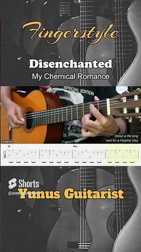 Disenchanted - My Chemical Romance - Fingerstyle Guitar Tutorial + TAB & Lyrics #fingerstyleguitar
