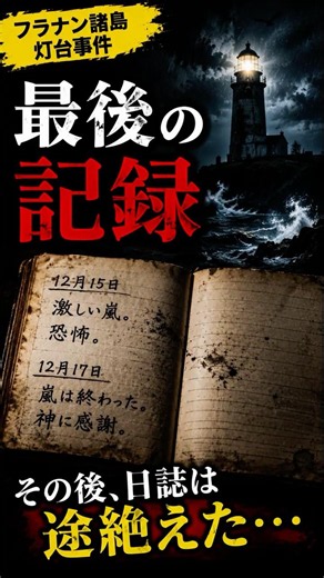 最後の日誌に書かれていた言葉 #未解決事件 #灯台事件 #考察