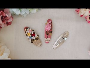 How To Make Handmade Hair Clip - Flower Embroidered Hair Pin - DIY Hair Clip - Product To Sell