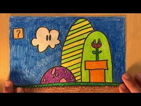 HOW TO DRAW SUPER MARIO - Simple & Easy Way To Draw A Fun Mario [Landscape 1] Drawing Tutorial