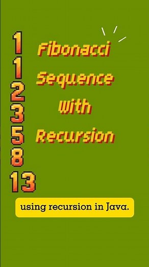How to code Fibonacci with Recursion in Java⭐️