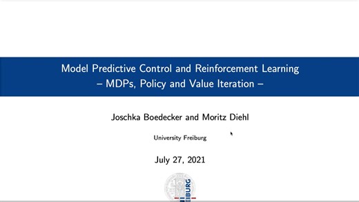 MPC and RL【模型预测控制与强化学习】- 5-MDPs, PI and VI