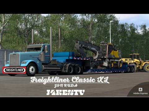 American Truck Sim |Jon Ruda FreightLiner Classic XL| Ruda LowBoy Trailer |Grimes Spring| Live