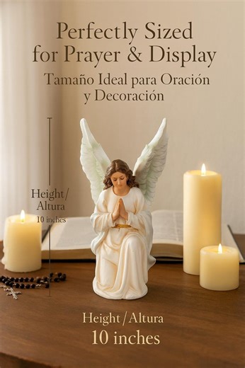 Guardian Angel Statue 10,8 Inch Resin – Catholic Religious Angel Figurine for Prayer, – Estatua De Ángel Guardián Católica - Etsy