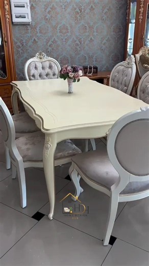 Simple Wooden Dining Table Set | Custom Paint & Polish Options 🪵✨ #furniture #diningtable #homedecor