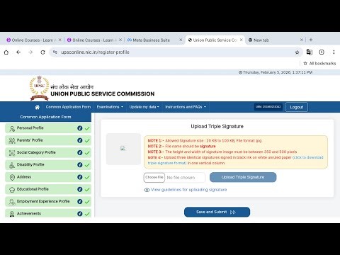 UPSC CSE Form Fill Up Triple Signature Problem!