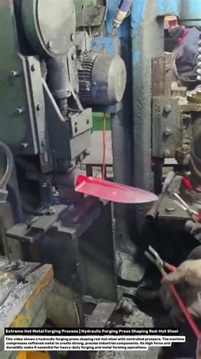 Extreme Hot Metal Forging Process | Hydraulic Forging Press Shaping Red-Hot Steel.