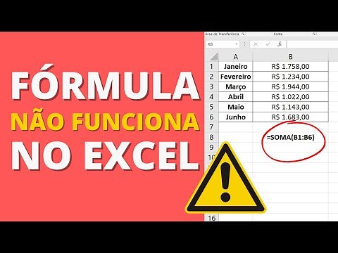 FÓRMULA NÃO FUNCIONA NO EXCEL - COMO RESOLVER?