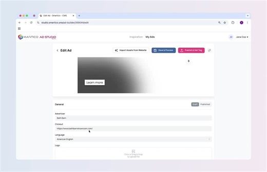 NEW: Create high-impact display ads in seconds for all your advertisers. Ad Studio Copilot now live! Just paste your advertiser's URL and Smartico Ad Studio creates a high-impact ad using their… | Simon Kriener