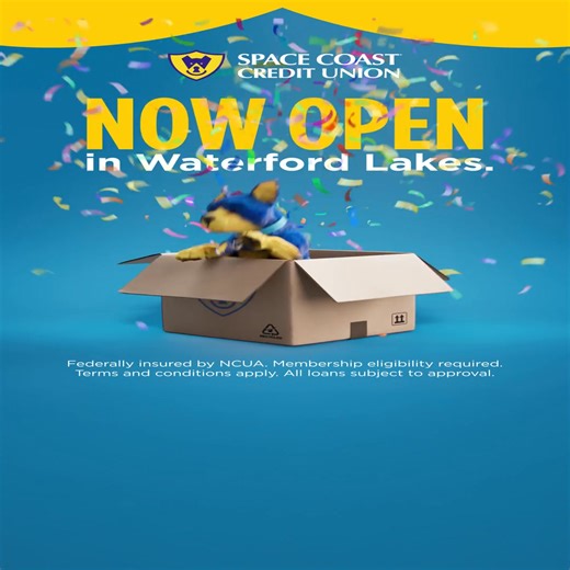 1.9K views | Time to meet your financial watchdog. Space Coast Credit Union is now open in Waterford Lakes and coming soon to Avalon Park! Federally insured by NCUA.  Proud Partner of the Miami Dolphins. | Space Coast Credit Union | Facebook