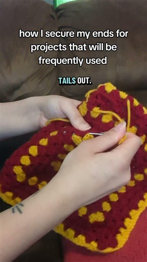 securing tails #crochet #yarn #crochettips #crochethacks #fyp #yarnstash #crochetprojects #fiberarts