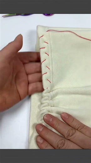 Learn how to taper a hem perfectly with hand stitching #sewing #handmade #needlework