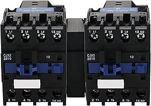 Heschen AC Contactor, CJX2-1210, 24V 50/60Hz Coil, 3P, 3 Pole, Normally Open, Ie 12A, Ue 380V
