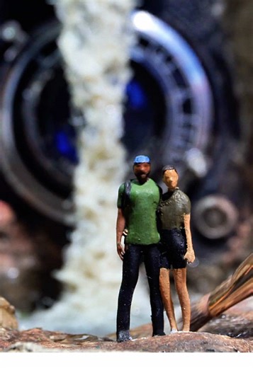 Creating a Miniature Waterfall Diorama for Couples