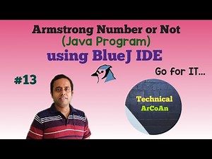 Armstrong Number or Not using BlueJ | BlueJ IDE | ICSE IX & X | Java Programming