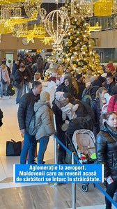 Aglomerație la aeroport. Moldovenii care au revenit acasă de sărbători se întorc în străinătate. | ProTV Chişinău