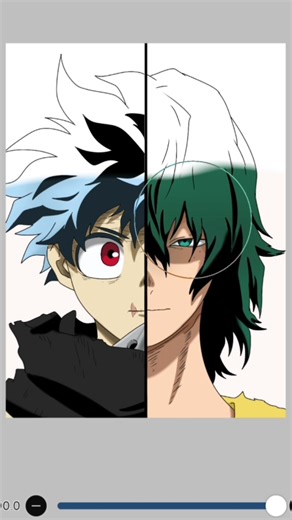 Deku X Shigaraki Color Swap 🔄 #artedigital #myheroacademia #deku