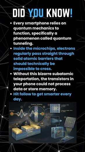 How Quantum Tunneling Powers Your Smartphone Microchips #facts #sciencefacts
