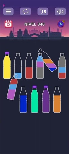 Water Sort Puzzle nivel 340