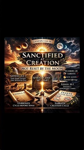 Sanctified at Creation, Not Reset by the Moon.