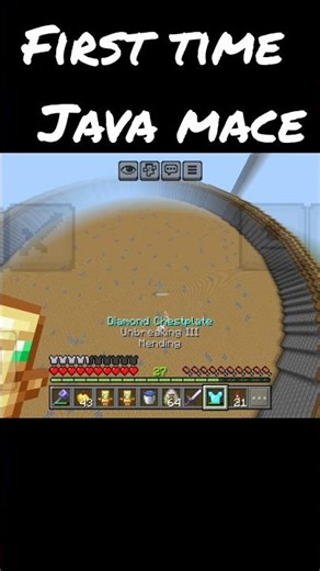 First time tried Java mace #minecraft #minecraftshorts#shorts#pvpmontage