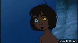 Kaa trying to eat Mowgli in the jungle book on Make a GIF