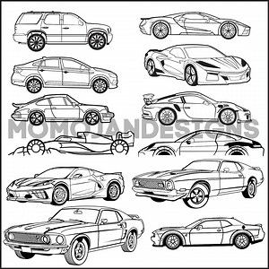 Car Silhouette SVG Bundle: Sports, Muscle & Classic Car Outlines (digital Download) - Etsy