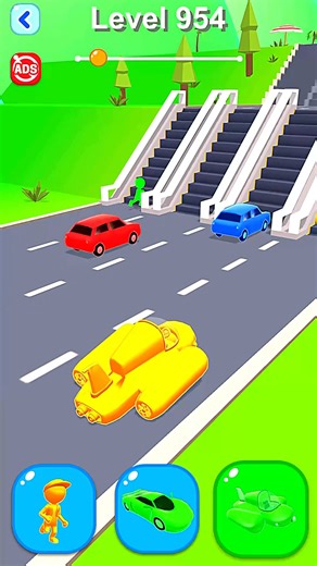 Shape-shifting Lv-954 Funny Race Gameplay new hyper casual games #shapeshifting #gameplay #shorts