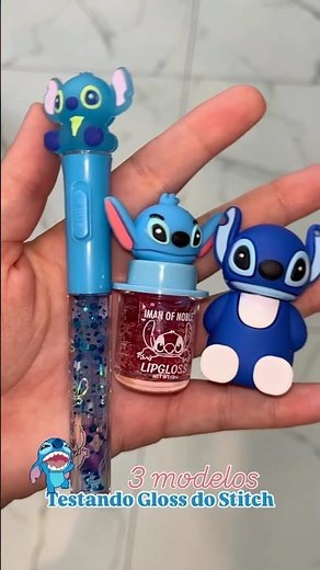 Testing 3 Stitch lip glosses 💙