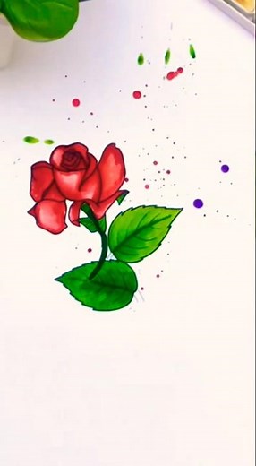 🌹 “Easy Red Rose Drawing Tutorial | Satisfying Art for Beginners”