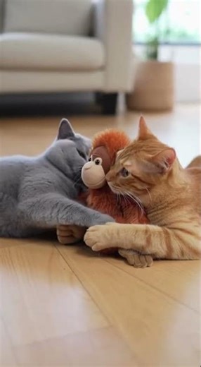 Stuffed Plush: Nori and Tori Refuse to Let Go 🧡🐱 | Mews Views