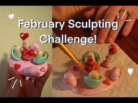 February Sculpting Challenge: Making a Valentine’s Cloud and Dessert Picnic out of Clay!