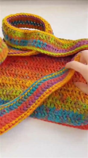 Relaxing Colorful Crochet Blanket Tutorial #crochet #crochetcrosai #knitting