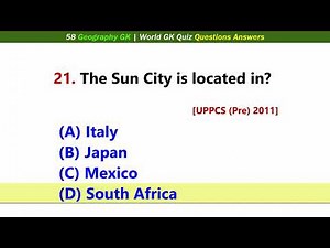 58 Geography GK Questions Answers In English || GK Questions and Answer || GK Quiz Questions Answer