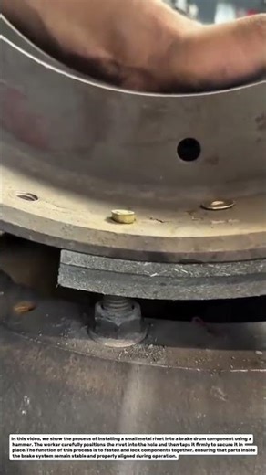 Brake Drum Rivet Installation Using Hammer | Simple Mechanical Repair Technique.