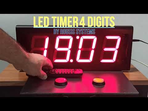 LED Display Clock Timer with milliseconds