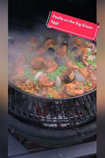 Semi-Traditional Paella Recipe on Big Green Egg