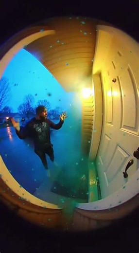 Turquoise Car Paint Blast 😳 (Caught on Ring Camera)