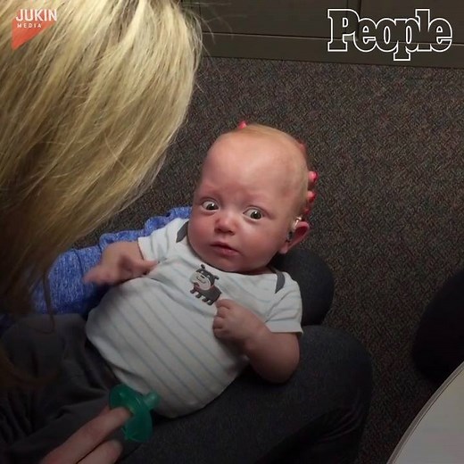 1.6M views · 54K reactions | So sweet! Baby Matthew received a hearing device that allowed him to hear for the first time. ❤️ | People | Facebook